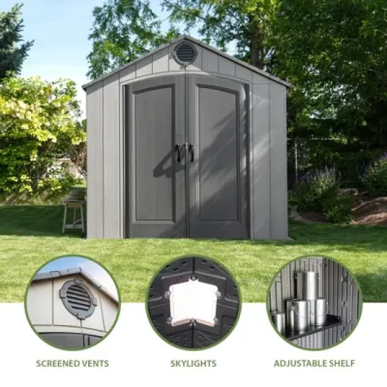 Lifetime Rough Cut Outdoor Storage Shed image {3}