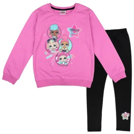 L.O.L Surprise! Fierce Bhaddie Flipside Unity Girls Crossover Fleece Sweatshirt & Leggings Outfit Set Little Kid to Big Kid image {10}