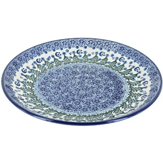 Blue Rose Polish Pottery Ceramika Artystyczna Dinner Plate image {8}