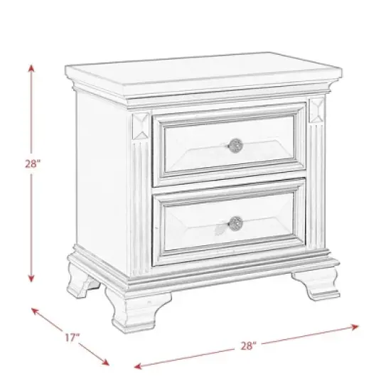 Trent 2 Drawer Nightstand Gray - Picket House Furnishings image {9}