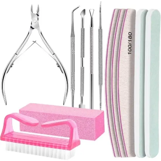7-Piece Nail Care Kit for Women &ndash; Nail File, Buffer Block, Cuticle Remover & Manicure Tools for At-Home Nail Grooming image {6}