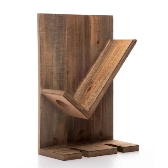 Single Bottle Wood Wall Mount Wine Rack - Foreside Home & Garden image {1}