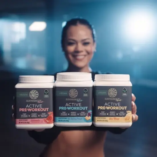 Active Pre-Workout  Stimulant Free Supplement, Promotes Muscle Pump, Hydration, and Unwavering Focus,  Yuzu Mango, Sunwarrior, 30 servings image {6}