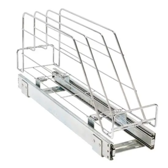 Glidez Multipurpose Chrome-Plated Steel Pull-Out/Slide-Out Storage Organizer for Cookware and Bakeware - Chrome image {4}