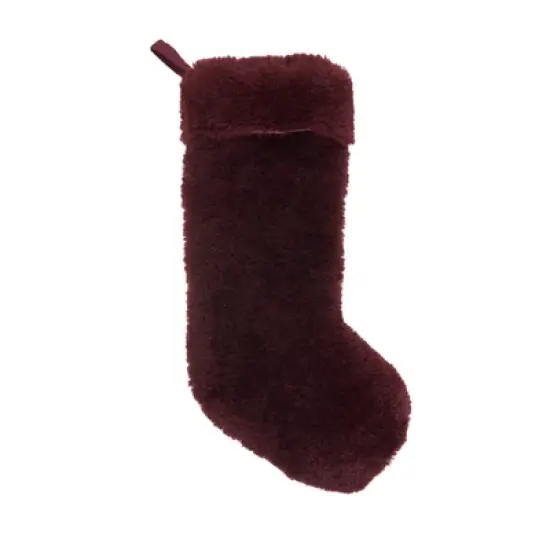 Saro Lifestyle Cozy Delight Lamb Fur Stocking image {4}