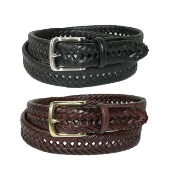 Tommy Hilfiger Men's Burnished Handlaced Braided Belt (Pack of 2) image {4}