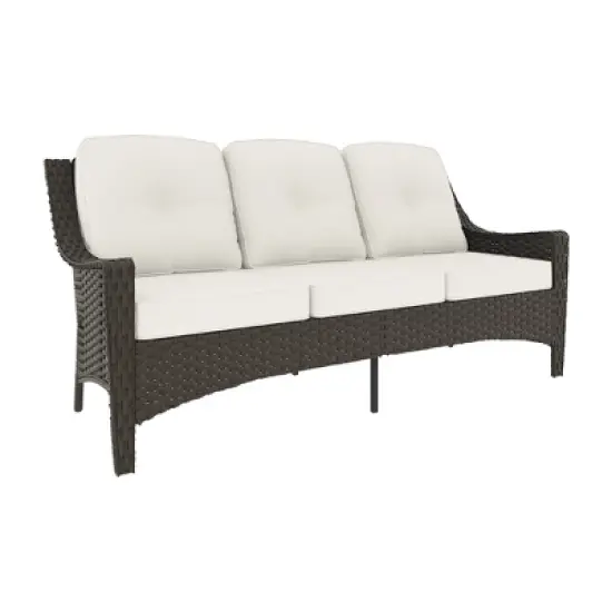 YARDSIGHT Outdoor Patio Furniture,3-Seat Wicker Sofa with Waterproof Cover & Anti-Slip Cushions image {7}