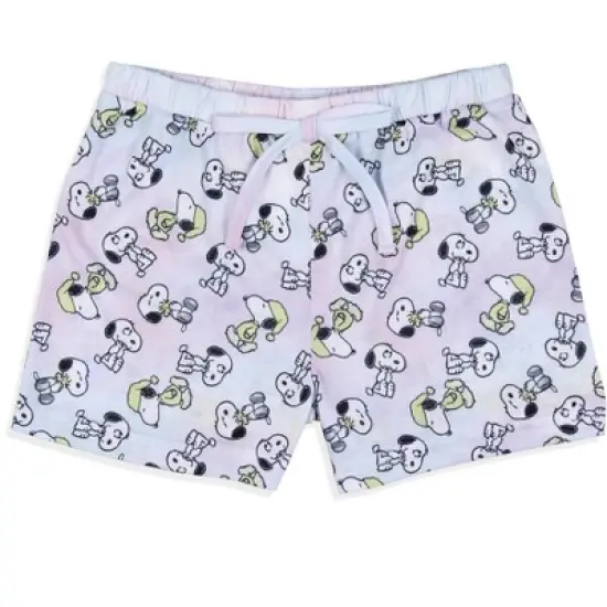 Peanuts Girls' I Woke Up This Cute Snoopy Tie-Dye Sleep Pajama Set Shorts Multicolored image {4}
