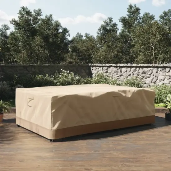 Pure Garden 88" Patio Table Cover Beige image {1}