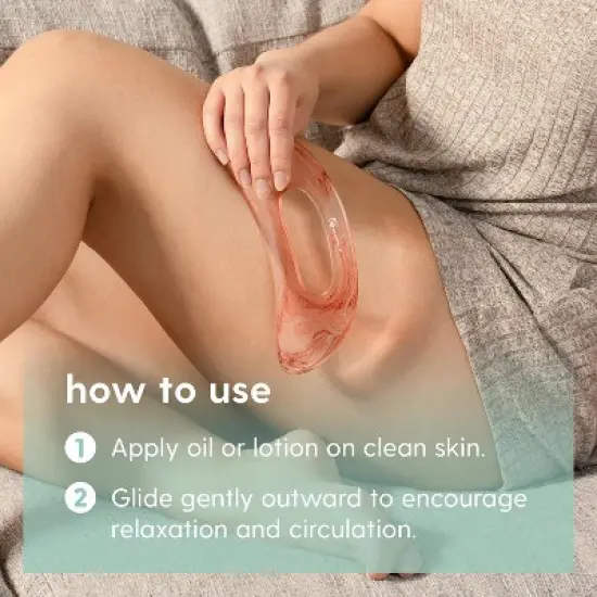 Body Gua Sha Tool, Large Gua Sha for Body, Legs, Arms & Face, Lymphatic Drainage Massager & Cellulite Relief Tool for Relaxation, M3, 1ct image {7}