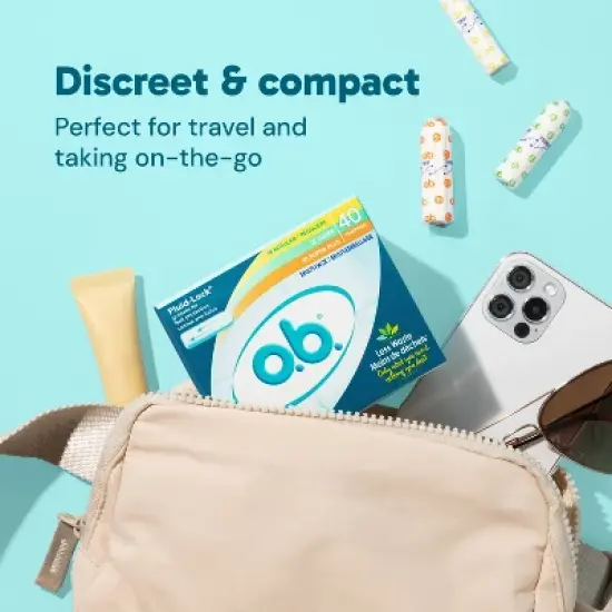 o.b. Original Tampons - Applicator-Free - Unscented - Super Plus - 40ct image {10}