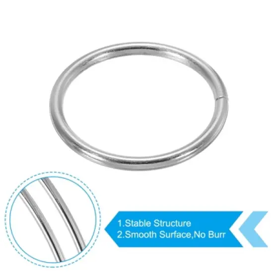 Unique Bargains Metal Macrame Wreath Floral Dream Catcher Rings 10 Pcs image {2}