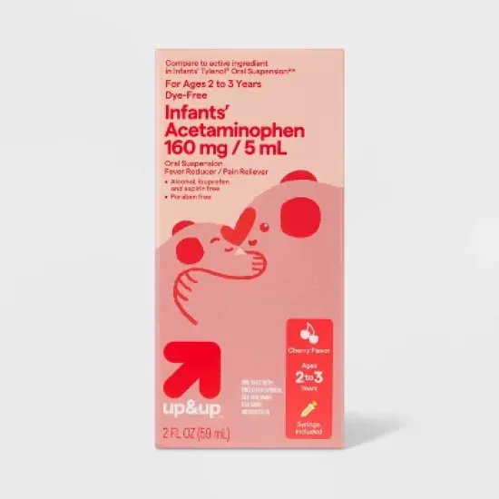 Acetaminophen Dye Free Infant Pain Reliever Liquid - Cherry - 2 fl oz - up&up&trade; image {8}
