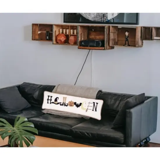 C&F Home 24" x 6" Halloween Embroidered Throw Pillow image {1}