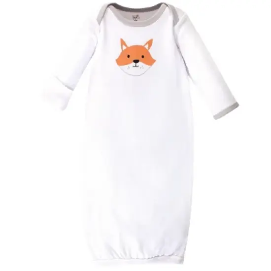 Touched by Nature Baby Boy Organic Cotton Long-Sleeve Gowns 3pk, Gray Fox image {3}