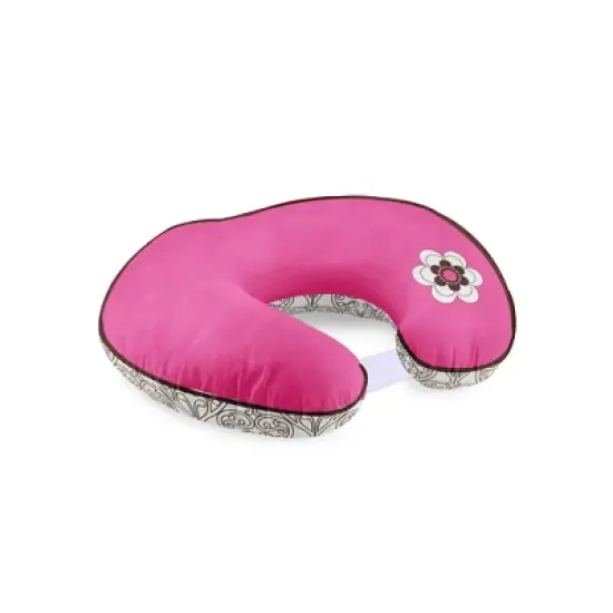 Bacati - 3 pc Damask Pink/chocolate Hugster Feeding & Infant Support Nursing Pillow image {5}