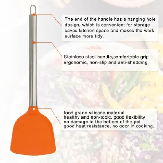 Unique Bargains Heat Resistant Non-scratch Non-Stick Seamless Spatula image {4}