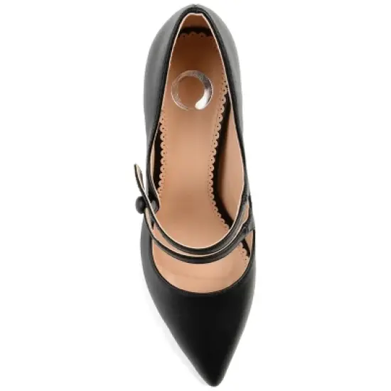 Journee Collection Womens Sidney Pointed Toe Mid Heel Pumps image {3}