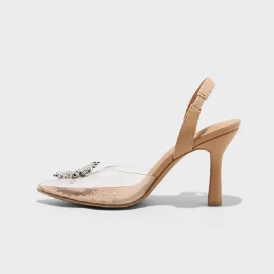 Women's Misty Slingback Heels - A New Day&trade; Clear image {1}