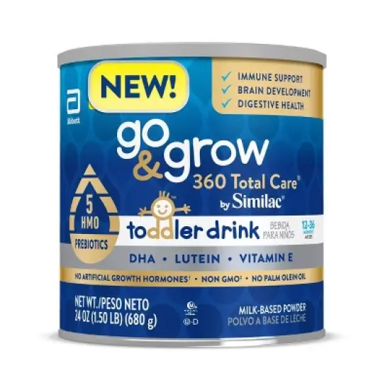 Similac Total Care 360 Go & Grow Non-GMO Powder Toddler Formula - 24oz image {2}