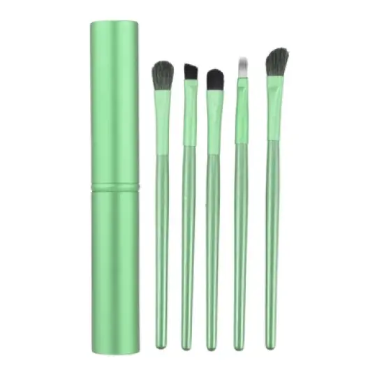 Unique Bargains 5 Pcs Makeup Brush Set, Travel Blending Foundation Contour Concealer Blusher Brush 15.3x2.3cm image {8}