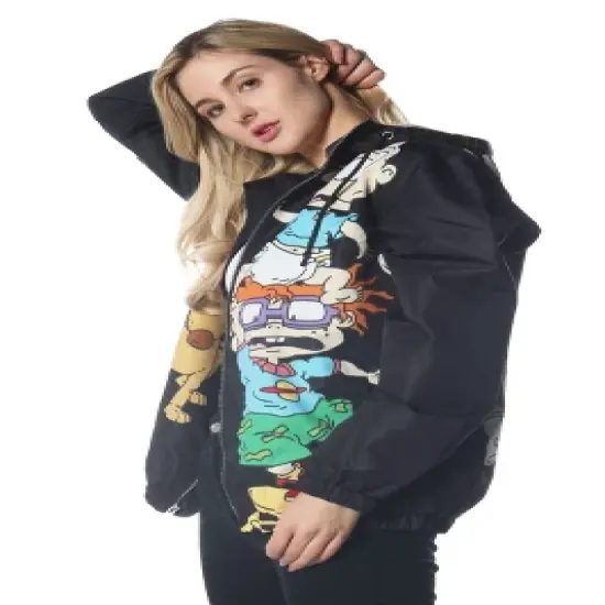 Members Only - Women's Chucky Placement Windbreaker Oversized Jacket image {1}