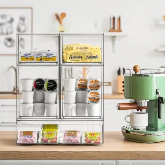 Sorbus Clear Acrylic Drawer Organizers - Makeup Case Pull-Out Drawers image {5}