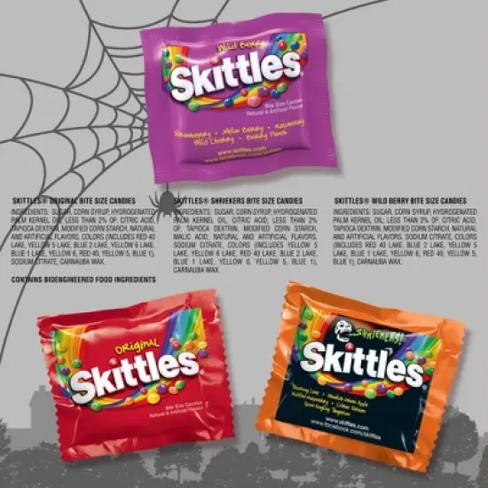 Skittles Original, Wild Berry & Shriekers Fun Size Chewy Halloween Candy - 10.53oz image {7}