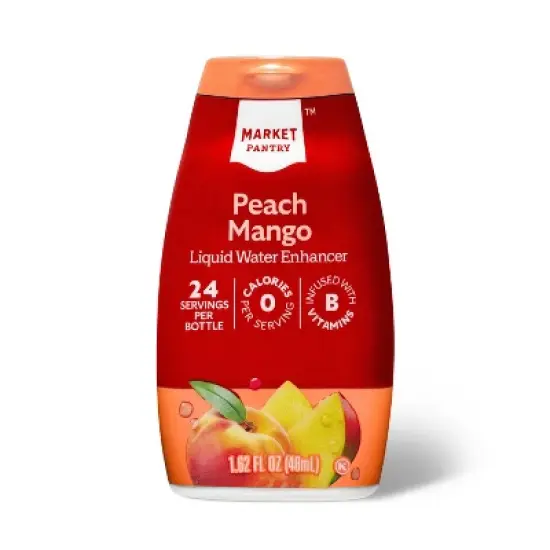 Peach Mango Liquid Water Enhancer Drops - 1.62 fl oz - Market Pantry&trade; image {3}