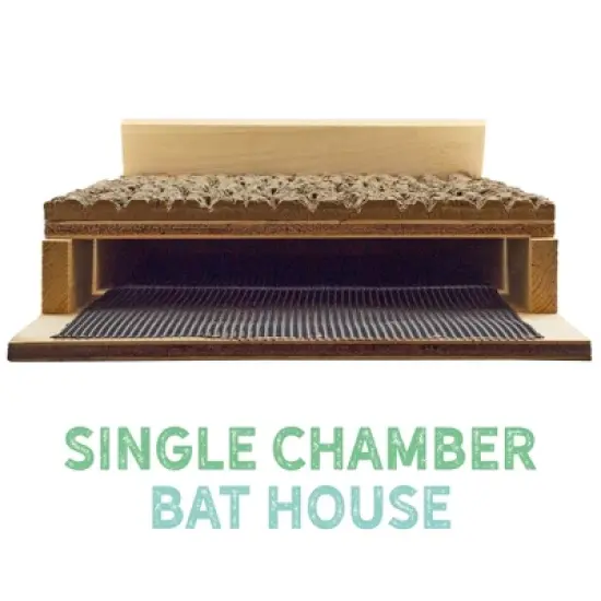 Uncle Dunkels Wooden Bat House; OBC Endorsed Rustic Handmade Bat Shelter Box image {7}