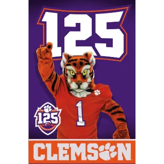 Embossed Suede Flag, House Size, Clemson University image {2}