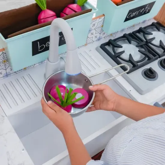 Kidkraft Farmhouse Play Kitchen with 18pc Accessory Play Set image {4}