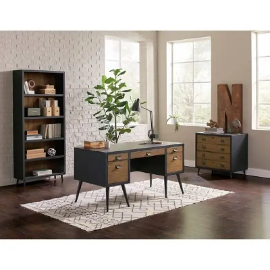 Payton Mid-Century Wood Lateral File Storage File Drawer Black - Martin Furniture image {11}