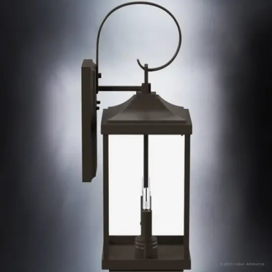 Urban Ambiance Luxury Transitional Outdoor Wall Sconce 21.75''H x 7''W,  Midnight Black Finish,  Calderdale Collection, UHP1403 image {6}