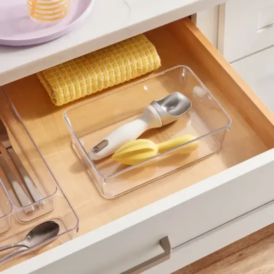 6"x9" Drawer Flatware Organizer - Brightroom&trade;: Clear PETG In-Drawer Storage Tray, Contemporary Kitchen Organizer image {1}