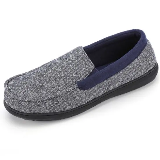 RockDove Men's SILVADUR Tweed Memory Foam Moc Slipper image {7}