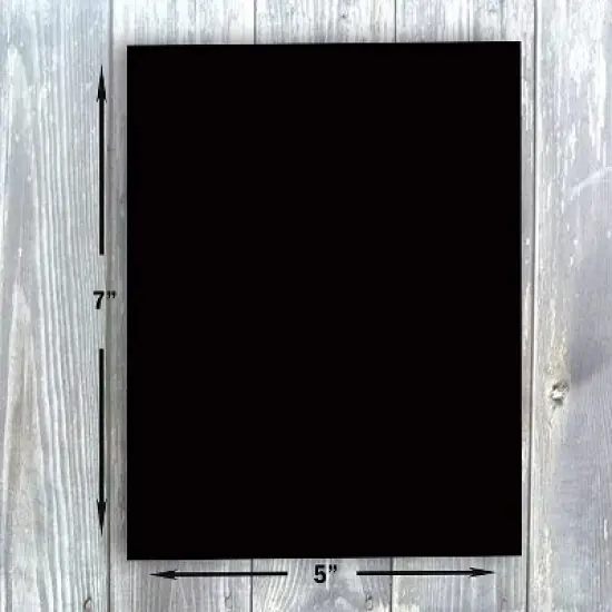 Hamilco Black Colored Cardstock Thick paper - with Envelopes - Flat 5 x 7" Heavy Weight 80 lb -100 Pack image {2}