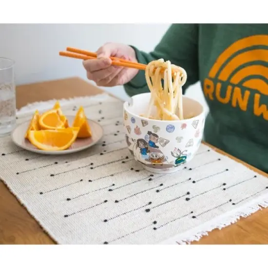 Surreal Entertainment Avatar: The Last Airbender Japanese Dinner Set | 18-Ounce Ramen Bowl, Chopsticks image {4}