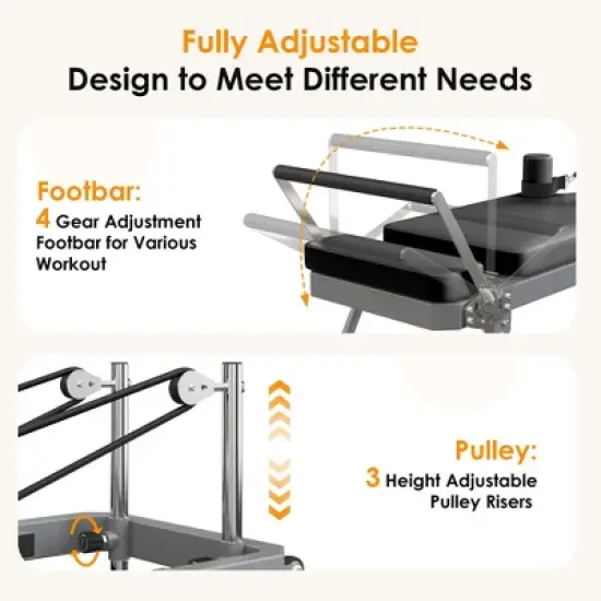 Dexmalle Foldable Pilates Reformer Machine for Home Use image {6}