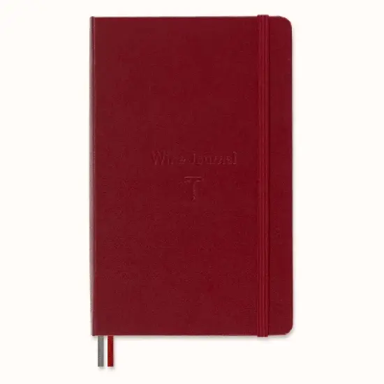 Moleskine Guided Journal 5.12"x8.25" Wine: Undated Hard Cover Notebook, Adult Stationery, 400 Pages, Elastic Closure image {1}