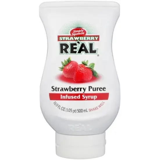 Real Infused Exotics Strawberry Syrup - Case of 6 - 16.9 fl oz. image {1}