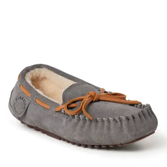 Fireside By Dearfoams Kid's Parke Genuine Shearling Moccasin image {4}