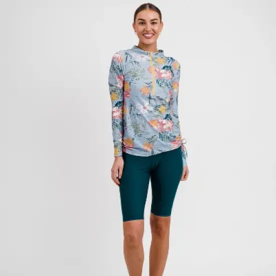 Calypsa Half-Zip Nora Swim Top image {11}