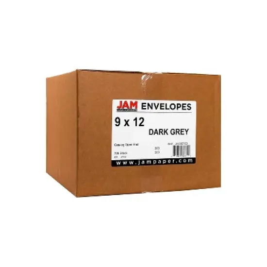 JAM Paper 9 x 12 Open End Catalog Envelopes Dark Grey 50/Pack (21285783i) image {2}