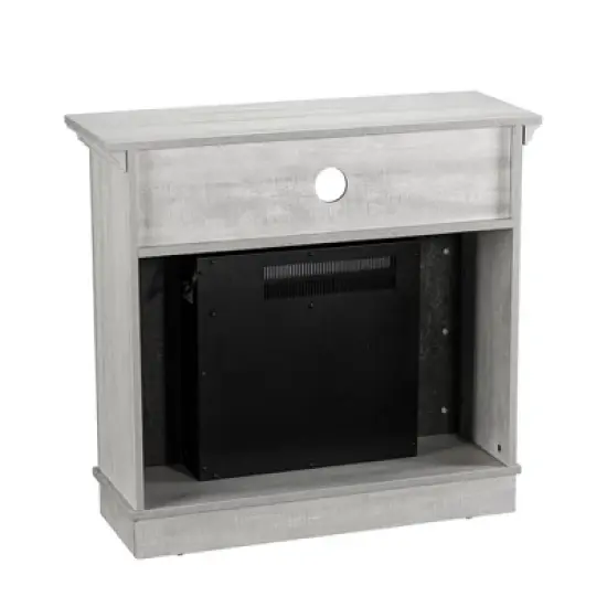 32" Freestanding Electric Fireplace Saw Cut Off White - Home Essentials image {7}