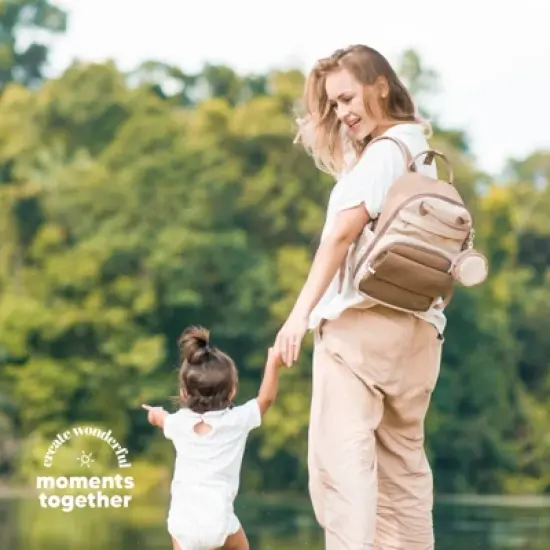 KeaBabies Diaper Bag Backpack Comes with Portable Changing Pad, Baby Bag for Mom, Baby Travel Essential (Latte) image {8}