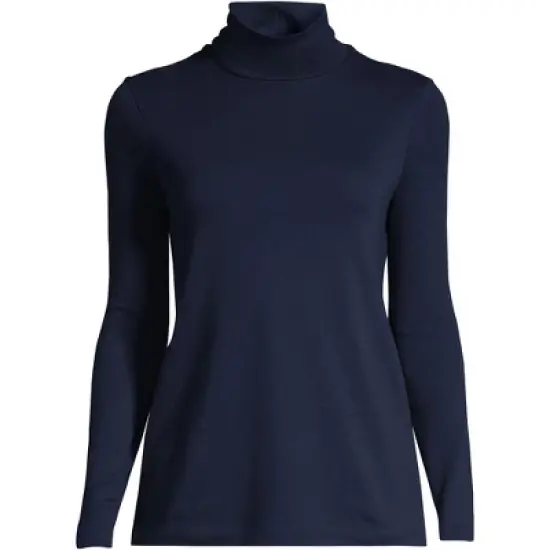 Lands' End Women's Supima Cotton Long Sleeve Turtleneck image {2}
