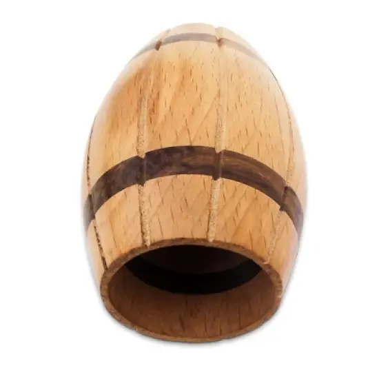 Vintiquewise Decorative Wine Barrel Shaped Wooden Pen Holder for Office Desk, or Entryway image {5}