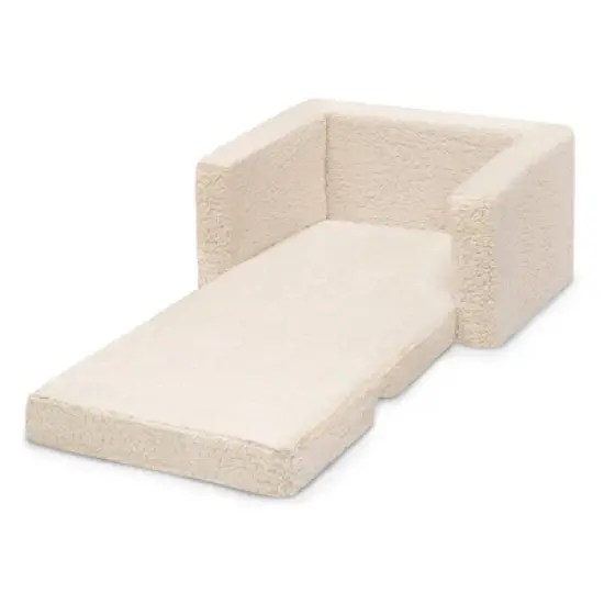 Delta Children Kids' Cozee Flip-Out Sherpa 2-in-1 Convertible Chair image {6}