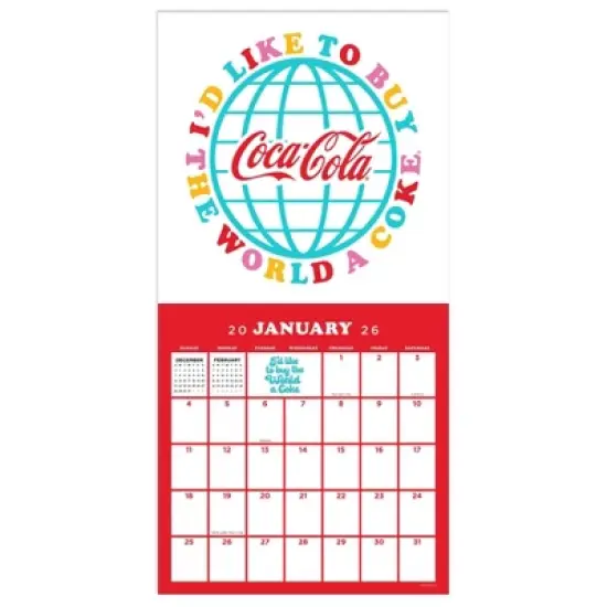 TF Publishing 13.5"x14.5" 2026 Coke Harmony Wall Calendar image {5}